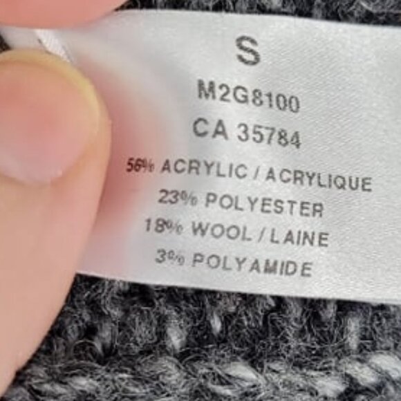 Windsmoor Gray Black Marble Knit Comfy One Button Cardigan Cottagecore Granny - Picture 4 of 10